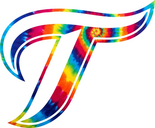 Toronto Blue Jays rainbow spiral tie-dye logo iron on paper